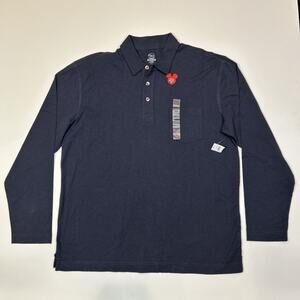 Disney Store Mickey Mouse Polo Shirt Mens XL Navy Long Sleeve NWT Exclusive